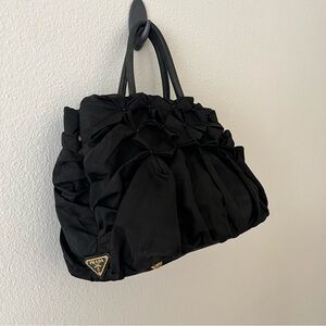 Prada Nylon Bow Bag Black